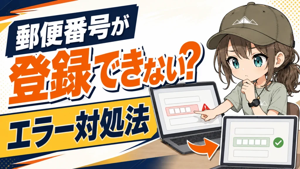 Amazonアカウント作成時の郵便番号エラーを確認するミコトのサムネイル