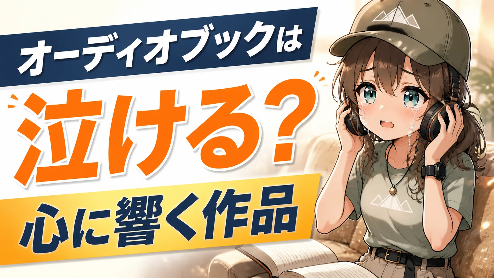 オーディオブックを聴いて感動して涙を流すミコトのサムネイル