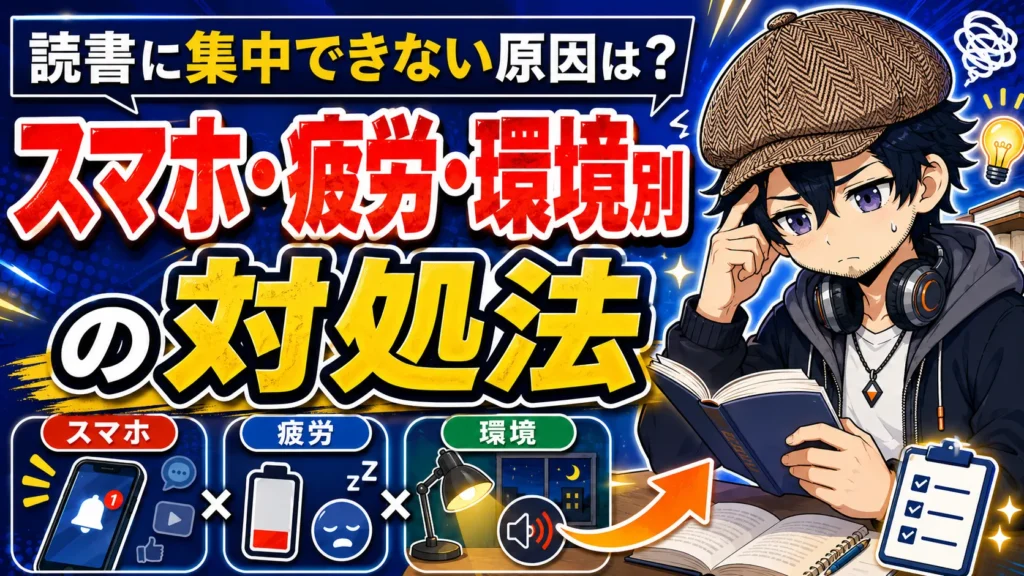 スマートフォンが気になって本に集中できない人