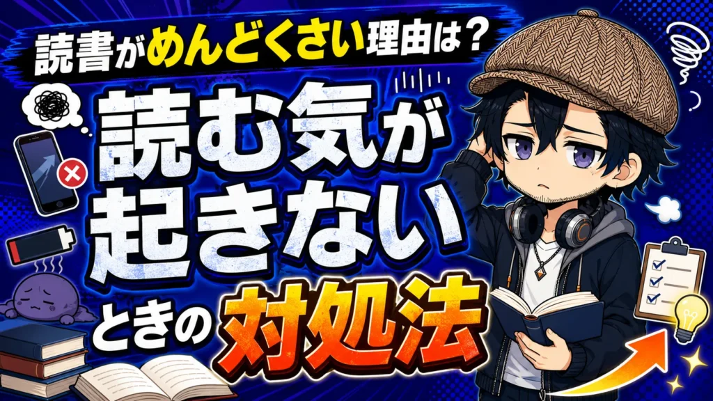 本を前にして読む気が起きずに悩んでいる人