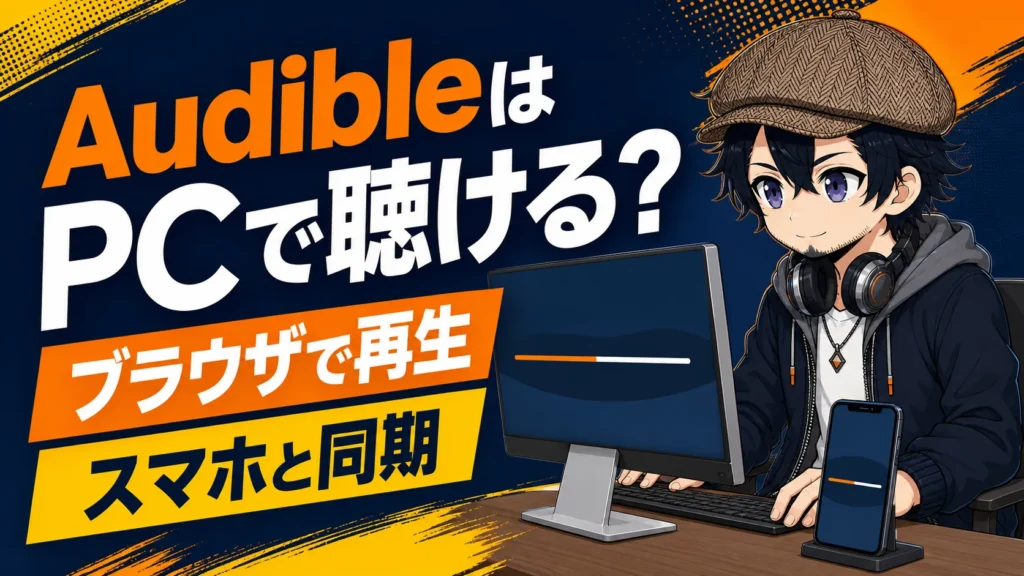 パソコンでAudibleを再生しスマートフォンと同期するドク