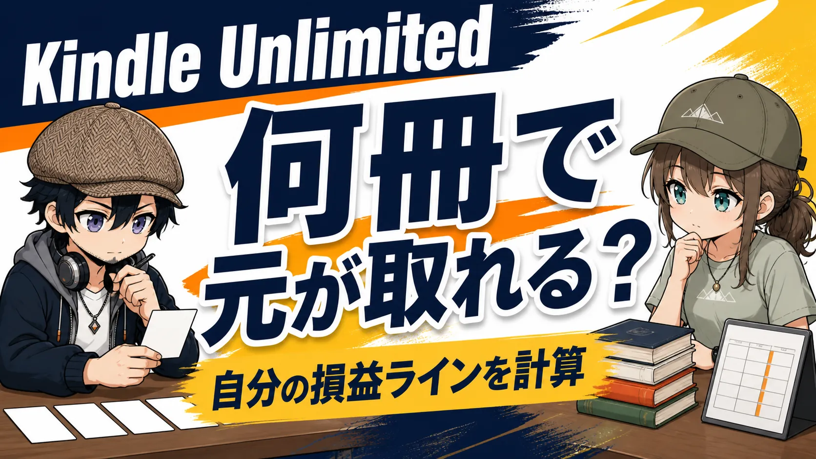 Kindle Unlimitedが何冊で元を取れるか計算するドクとミコト