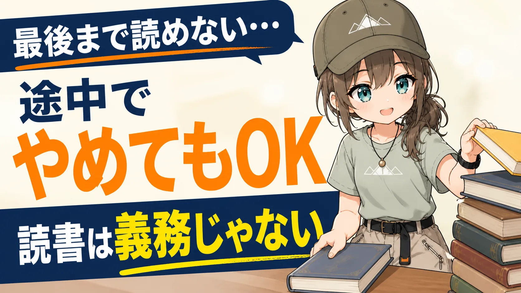 本を最後まで読まず別の本を選ぶミコト