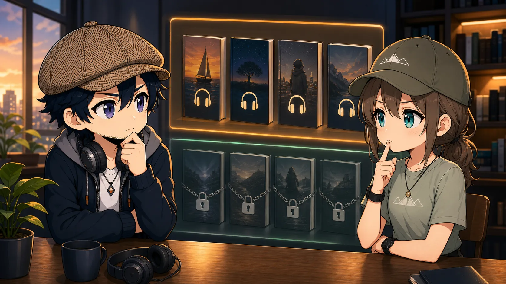 Audible解約後に残る本とロックされる本を確認するドクとミコト