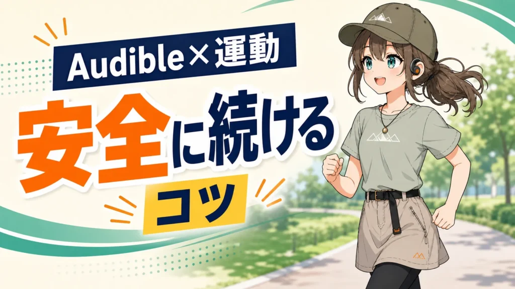 安全にAudibleを聴きながらランニングするミコト