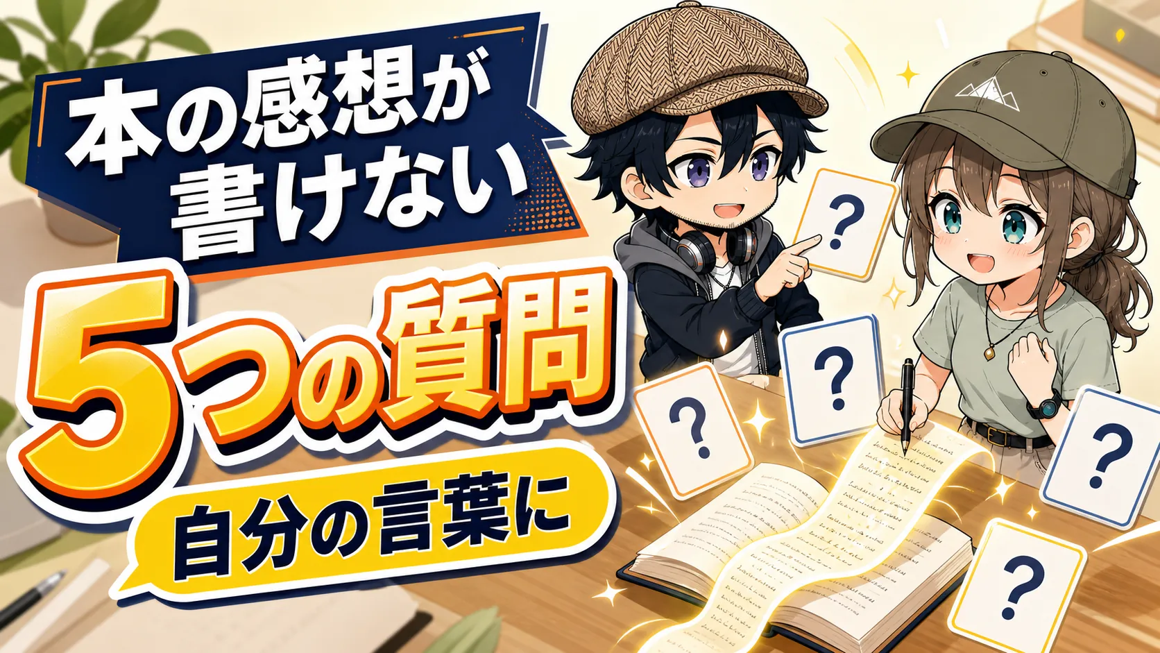 5つの質問から本の感想を自分の言葉にするドクとミコト