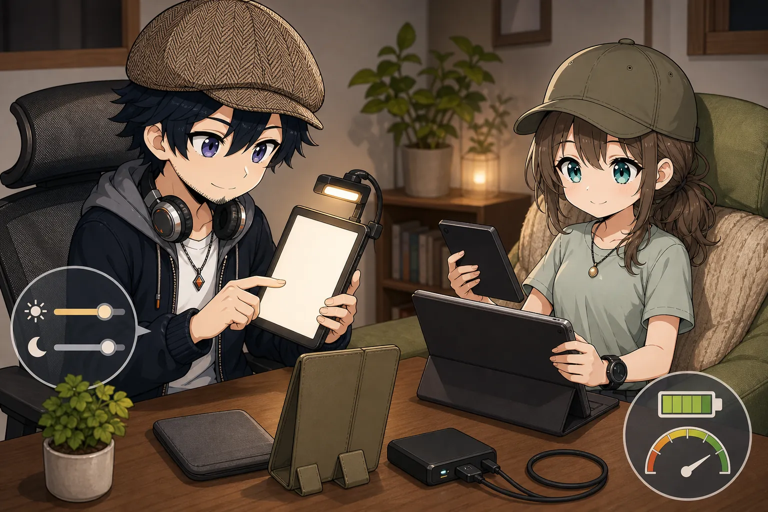 明るさや端末の使い分けを調整するドクとミコト