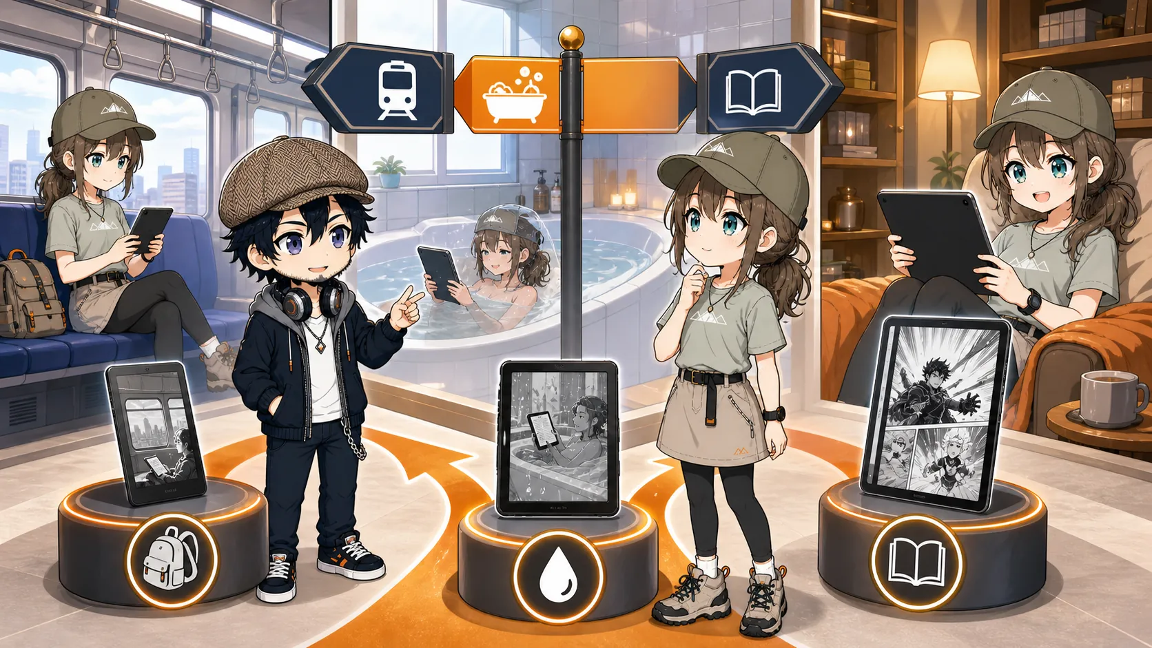利用シーンから自分に合うKindle端末を選ぶドクとミコト