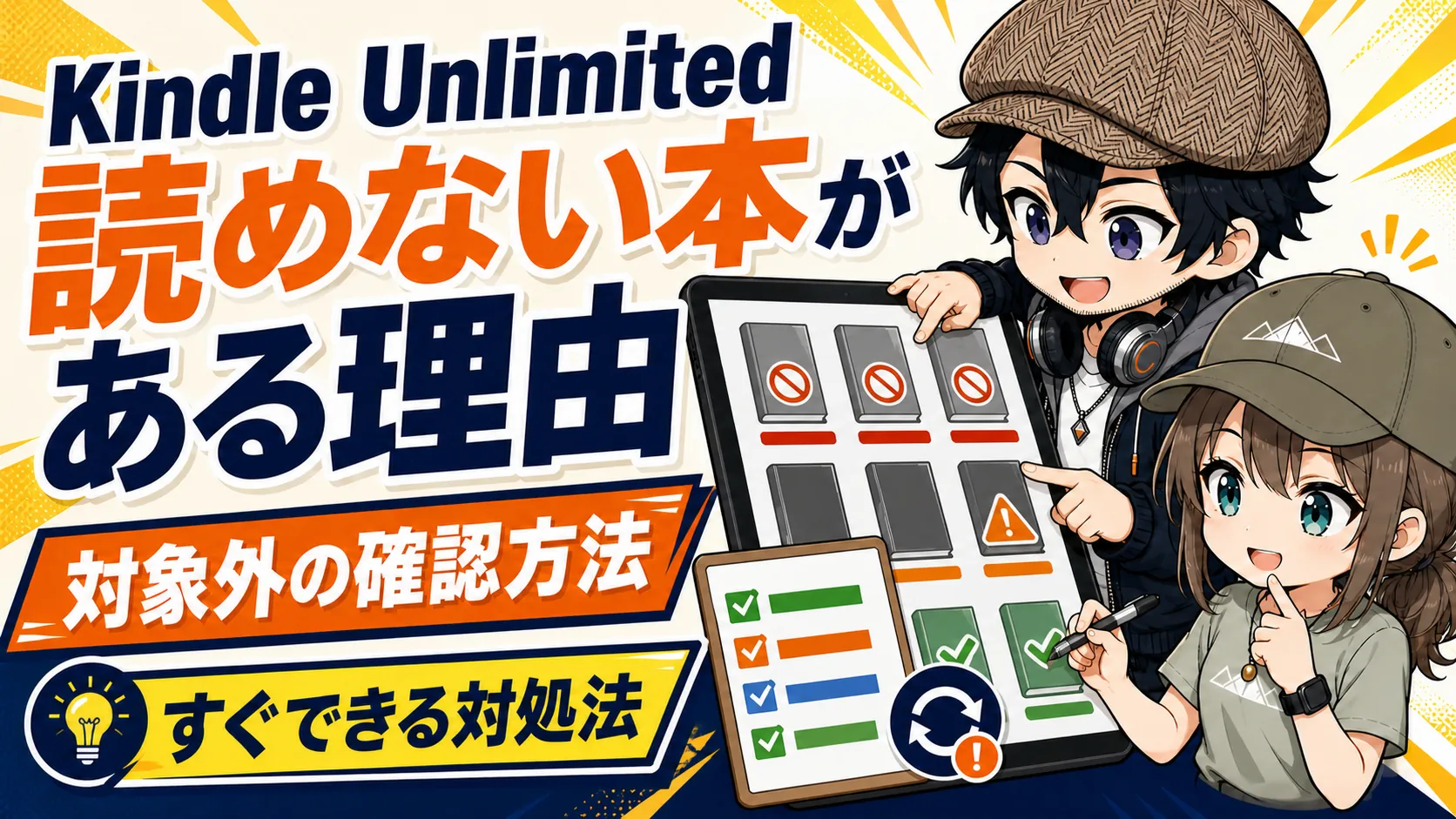 Kindle Unlimitedで読めない本の原因を確認して対処するドクとミコト