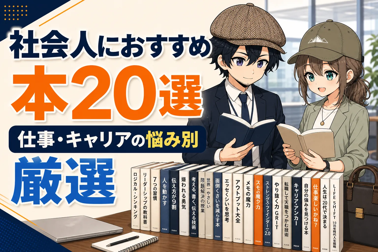 仕事とキャリアの本を選ぶドクとミコト