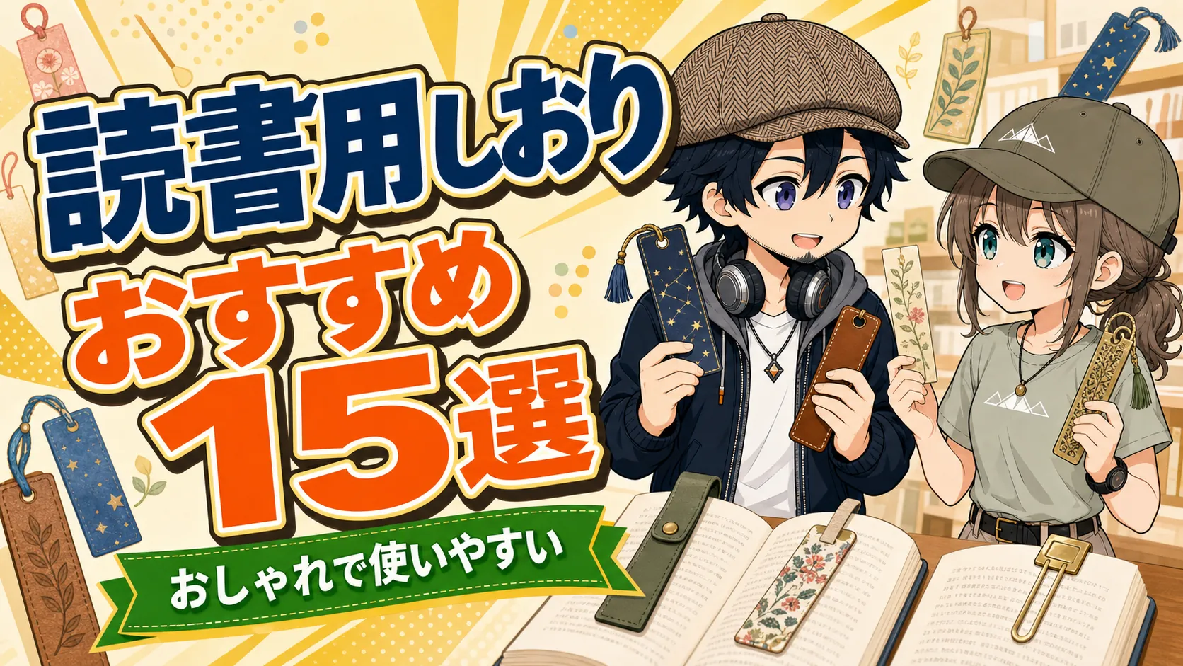 おしゃれで使いやすい読書用しおりを紹介するドクとミコト