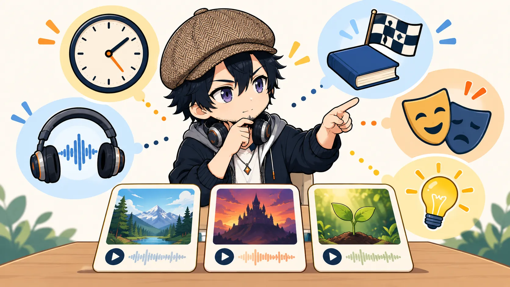 時間やジャンルや声を比べて短い本を選ぶドク